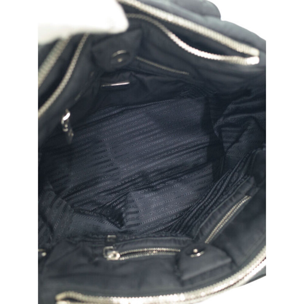 Prada Black Tote Shoulder Tessuto Bag Bomber - Picture 3 of 9